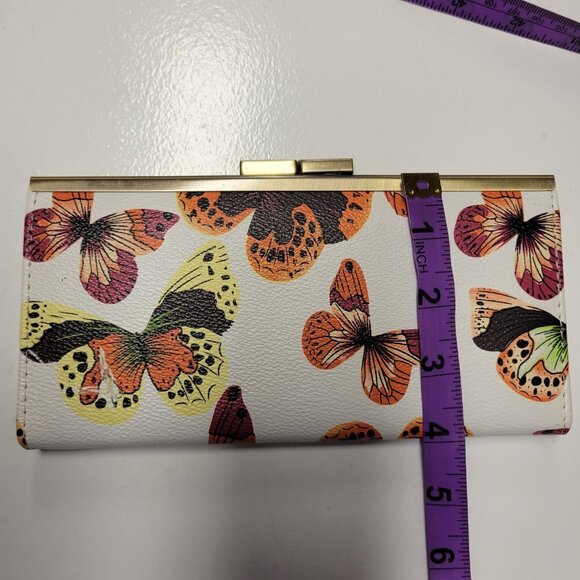 Butterfly Wristlet Wallet Purse Clutch Purse - Picture 5 of 7
